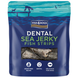Snack per cani Fish4Dogs Dental Sea Jerky Fish Strips 100g