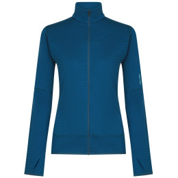Felpa tecnica da donna Icebreaker Women Merino Blend 300 RealFleece™ Descender LS Zip blu Atlantis