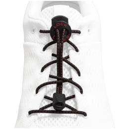 Lacci delle scarpe Lock Laces Original nero/rosso RK Pro Series