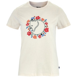 Maglietta da donna Fjällräven Fjällblomster Fox T-shirt W bianco Chalk White