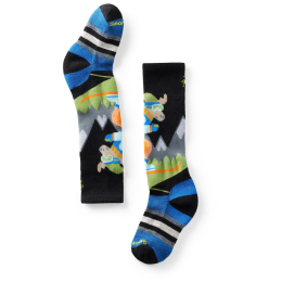 Calzini per bambini Smartwool Kids' Wintersport Full Cushion Mountain Moose OTC Socks nero BLACK