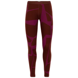 Leggings da donna Icebreaker 250 Vertex Leggings Fractured Landscapes rosso espresso/cherry/j