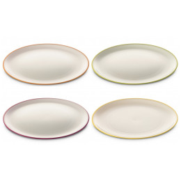 Set di piatti Omada SANALIVING DinnerPlate Set 4x Plate 24xh2cm bianco