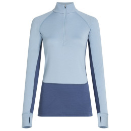Maglietta sportiva da donna Icebreaker Wom Mer 260 ZoneKnit LS Half Zip blu/grigio Dawn/Zincblu/Cb