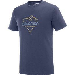 Maglietta da uomo Salomon Blend Logo Tee M blu scuro Nightish