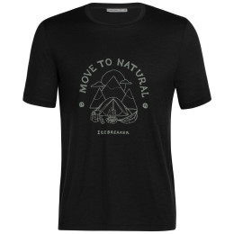 Maglietta da uomo Icebreaker Men Tech Lite II SS Tee Canopy Camper nero black