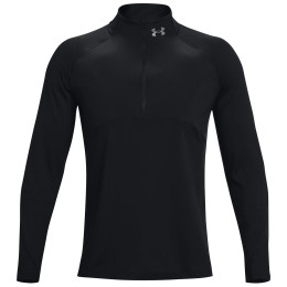 Maglietta da uomo Under Armour Qualifier Run 2.0 1/2 Zip nero Black / Black / Reflective