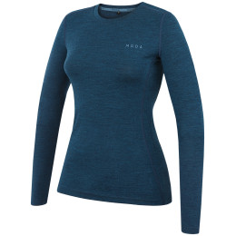 Maglietta da donna MOOA MerinoSilk 160 long blu lagoon blue melange