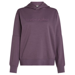 Felpa tecnica da donna Icebreaker W Mer 360 RealFleece Elemental LS Hood viola Grey Plum