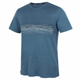 Maglietta da uomo MOOA Merino Lyolite Waves 150 Short blu blue
