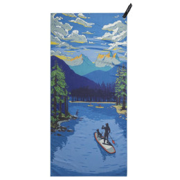 Asciugamano ad asciugatura rapida PackTowl Personal Body azzurro Daydream Print