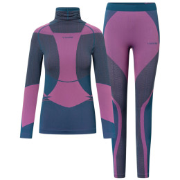 Intimo termico da donna Viking Fusion Lady Set blu/viola turquise/fuchsia