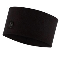 Fascia Buff Merino Wide Headband nero Solid Black