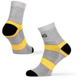 Calzini da donna Warg Trail MID Wool grigio/giallo SvSedaCernutaCerna
