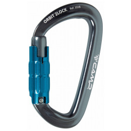 Moschettone Camp Orbit 2Lock - Gun Metal / Blue grigio/blu Gun Metal / Blue