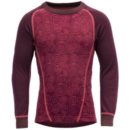 Maglietta sportiva per bambini Devold Duo Active Merino Shirt Kid rosa/bordeaux Beetroot