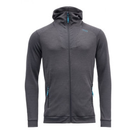 Felpa da uomo Devold Aksla Man Jacket W/Hood grigio Night