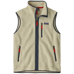Gilet da uomo Patagonia Men's Retro Pile Fleece Vest beige Pelican w/Smolder Blue
