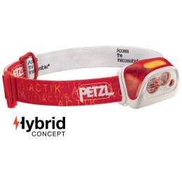 Rozbalená čelovka Petzl Actik Core rosso red