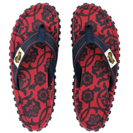 Infraditi Gumbies Islander Flip-Flops - Red & Blue Rose
