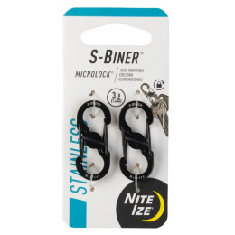 Moschettone ausiliario Nite Ize S-Biner Microlock nero Černá