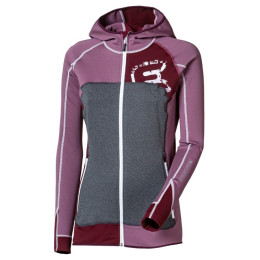 Felpa da donna Progress TS REBELIA HOODY grigio/viola SvŠvestka/TmŠvestka/Black