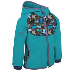 Giacca softshell per bambini Unuo pile con motivo verde