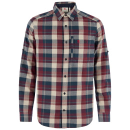 Camicia da uomo Fjällräven Fjällglim Regular Shirt M blu scuro Dark Navy-Maroon