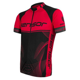 Maglia da ciclismo da uomo Sensor Cyklo Team Up nero/rosso Black/Red
