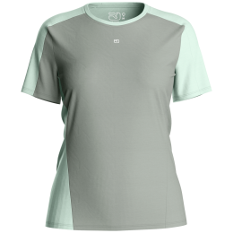 Maglietta sportiva da donna Ortovox 120 Cool Tec Fast Upward Ts W verde/grigio Green Sage