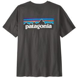 Maglietta da uomo Patagonia P-6 Logo T-Shirt nero Ink Black