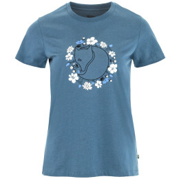 Maglietta da donna Fjällräven Fjällblomster Fox T-shirt W blu Dawn Blue