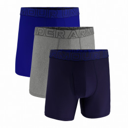 Boxer da uomo Under Armour UA Performance Tech Mesh - Solid 6in 3PK blu/grigio Blue