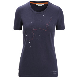 Maglietta da donna Icebreaker Central Classic SS Tee Tour du Mont Blanc blu scuro Midnight Navy