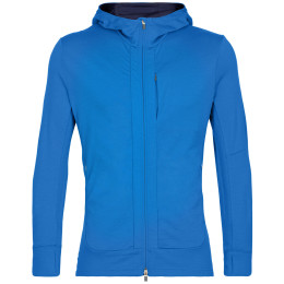 Felpa funzionale da uomo Icebreaker Quantum III LS Zip Hoodie blu lazurite/royal navy