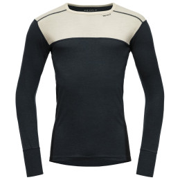 Maglietta funzionale da uomo Devold Lauparen Merino 190 Shirt Man nero/bianco RAW WHITE/INK/BLACK