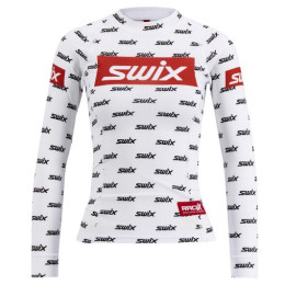 Maglietta da donna Swix RaceX bianco/nero Bright White Logo