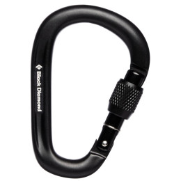 Moschettone Black Diamond Pearlock Screwgate nero black