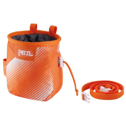 Sacchetto porta magnesite Petzl Saka arancione Orange White