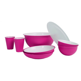 Set di stoviglie Omada Sanaliving Pic-Nic Set 8 rosa Fucsia