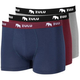 Boxer da uomo Zulu Bambus 210 3-pack mix2 grey+wine red+navy/wine red