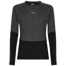 Maglietta funzionale da uomo Icebreaker Men Merino 200 Oasis+ LS Crewe grigio/nero Blk/Jtht/Und/Cb