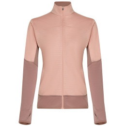 Felpa tecnica da donna Icebreaker Women Merino Blend 300 RealFleece™ Descender LS Zip rosa Summit/Blush/Cb