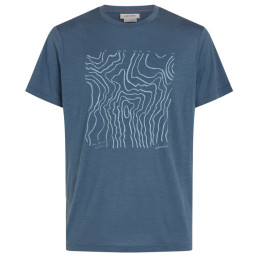 Maglietta funzionale da uomo Icebreaker M 150 Tech Lite SS Tee Great Heights blu/grigio Dawn