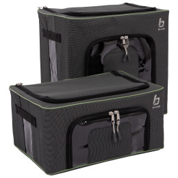 Portaoggetti Bo-Camp Storage box set foldable M+L nero