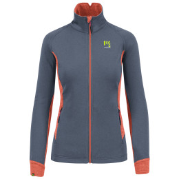 Felpa da donna Karpos Pizzocco Evo W Full-Zip Fleece grigio/rosso Vintage Indigo/Hot Coral
