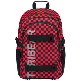 Zaino di scuola Baagl Skate TERIBEAR rosso/nero