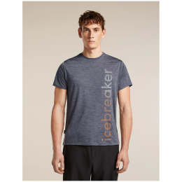 Maglietta funzionale da uomo Icebreaker Merino Blend 125 Cool-Lite™ Sphere SS Tee IB Vertical grigio MIDNIGHT HTHR