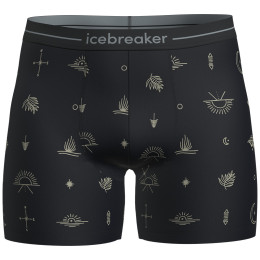 Boxer da uomo Icebreaker M Mer 150 Anatomica Boxers Explore More nero/beige Black/Aop