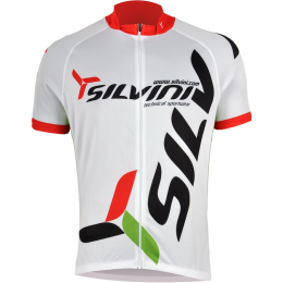 Maglia da ciclismo da uomo Silvini Team MD257 bianco White